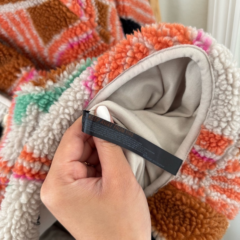 Free People Printed Hit the Slopes Fleece - Orange - Picture 5 of 6